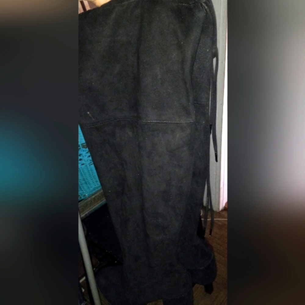 Torrid plus size OTK black suede boots Size 9